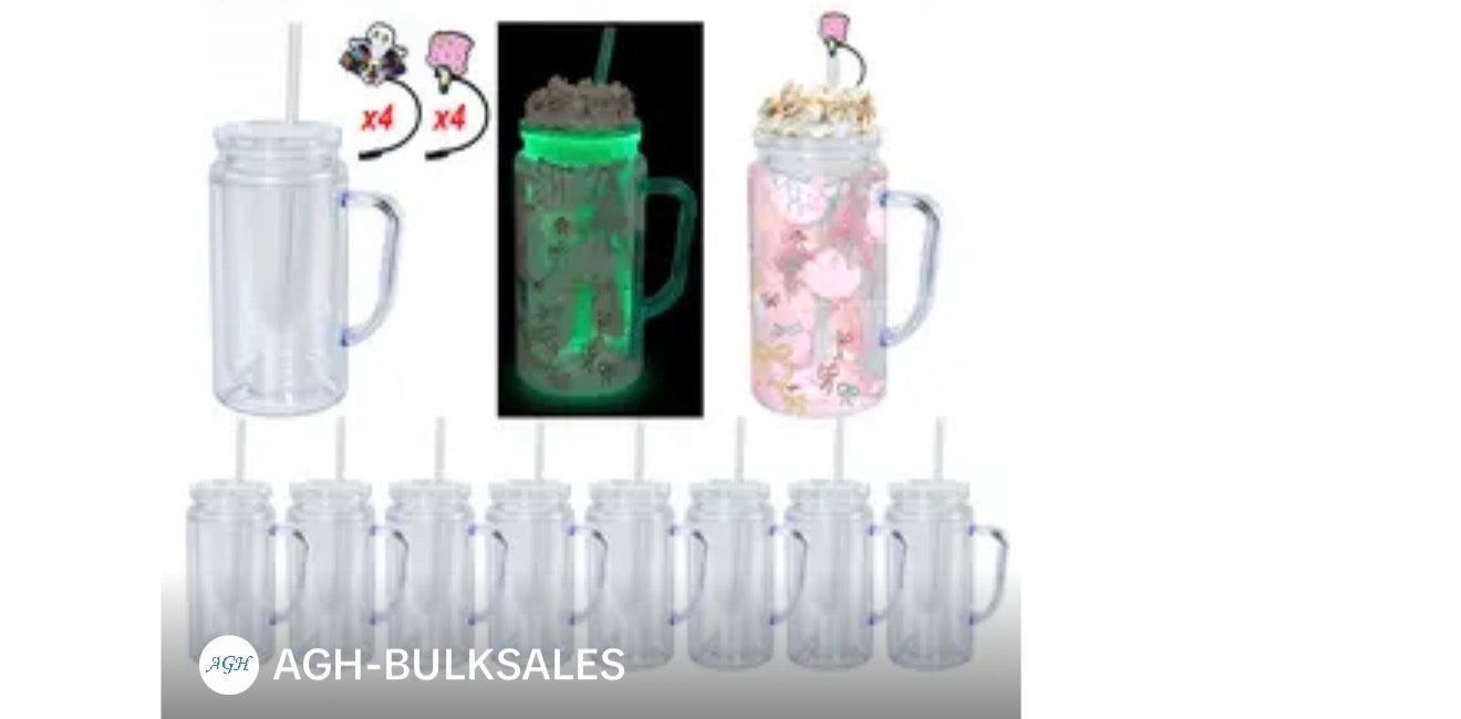 16 oz glow in the dark snow globe tumbler (paint or diamond)