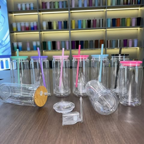 16 oz Snow Globe Cups (acrylic) Glitter
