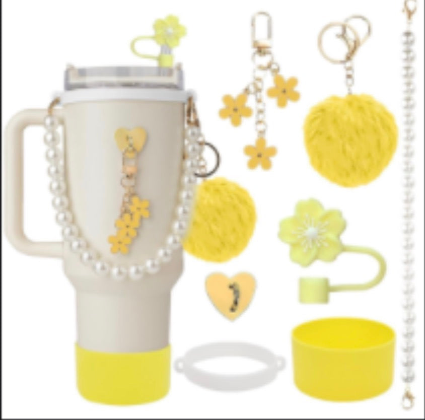 Tumbler Accessories (white pearls)