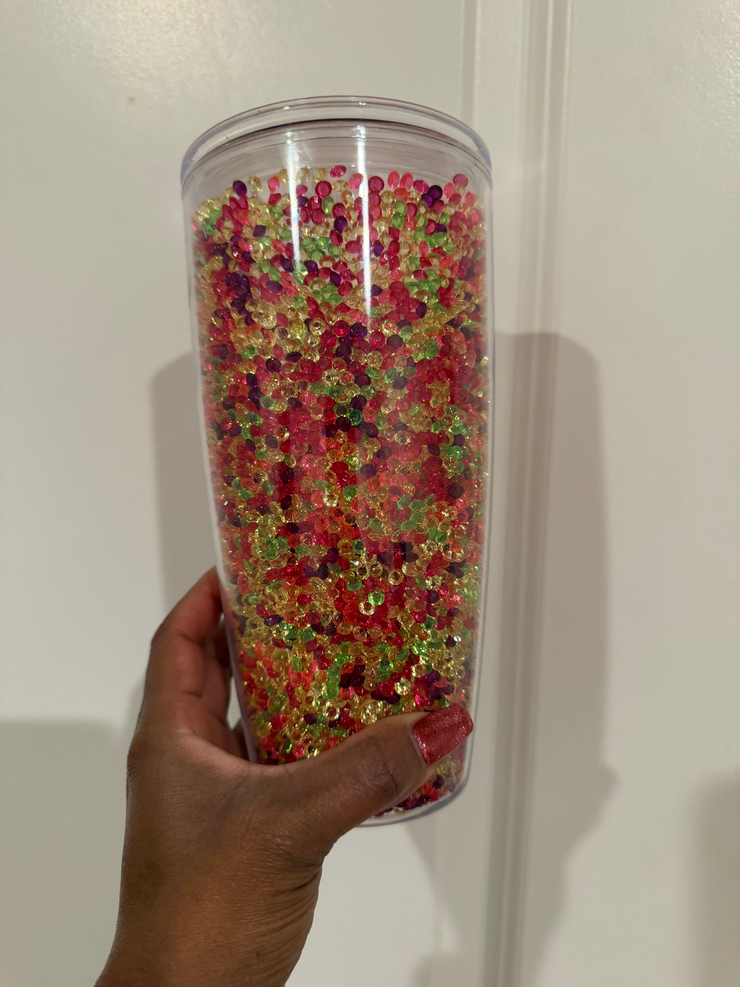 24 oz diamond snow globe tumbler