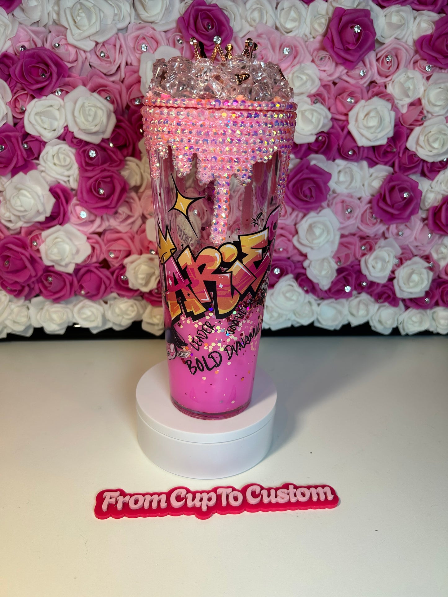Bling Drips for 24 oz tapered snow globe tumblers