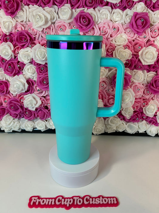 40 oz insulated tumbler with leak proof lid