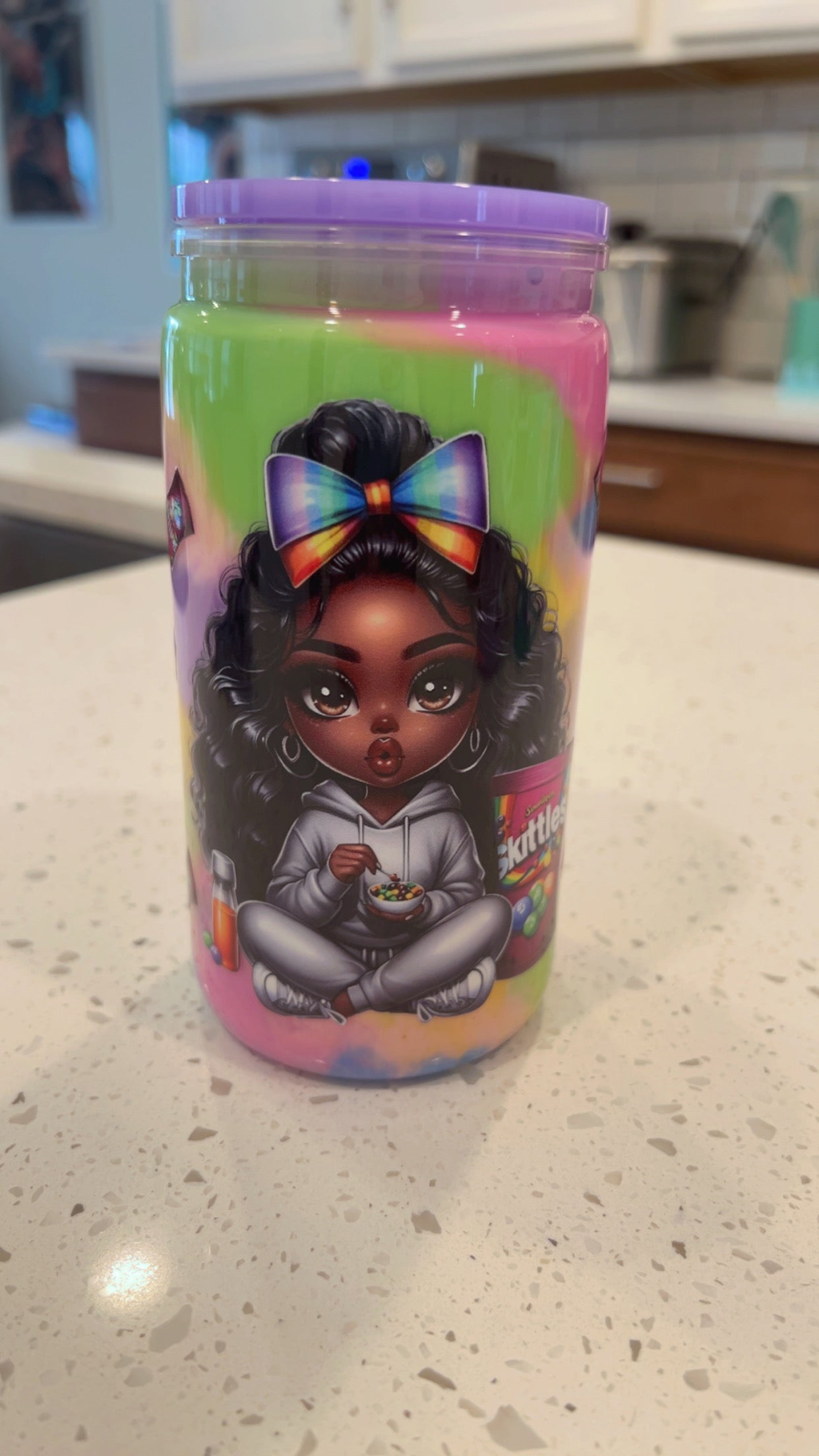 RTS 16 oz acrylic snow globe tumbler (paint)