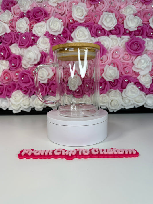 20 oz Glass square mug