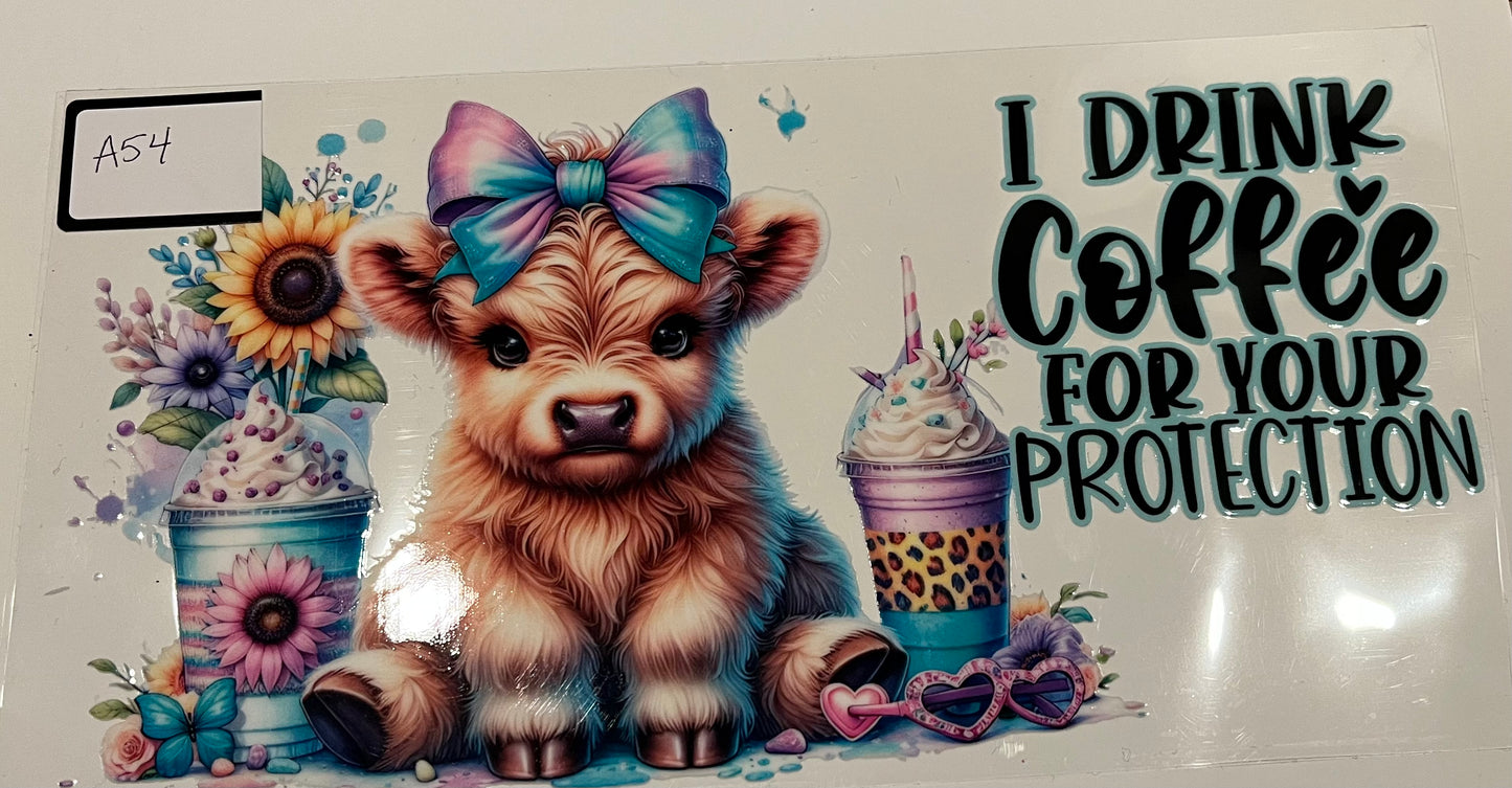 Animal wraps (Highland cows, sea animals, pigs, etc)