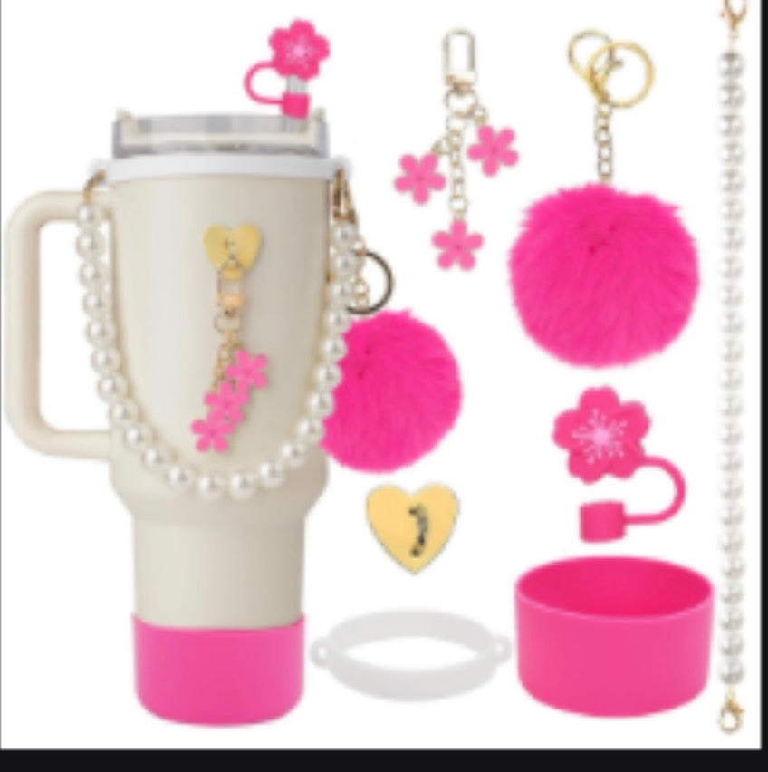 Tumbler Accessories (white pearls)
