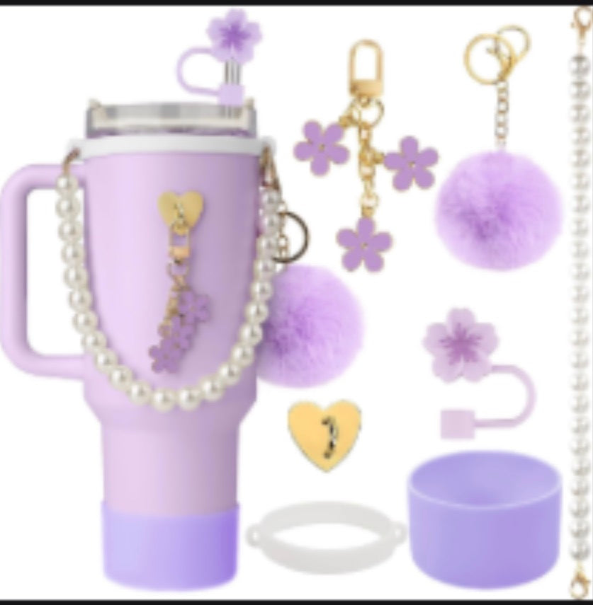 Tumbler Accessories (white pearls)