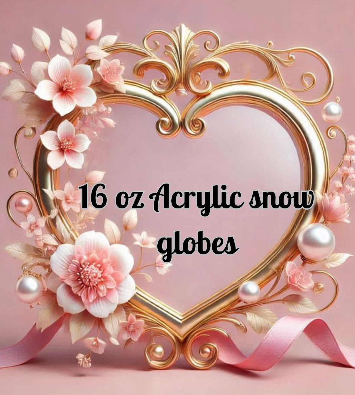 16 oz Snow Globe Cups (acrylic) Glitter