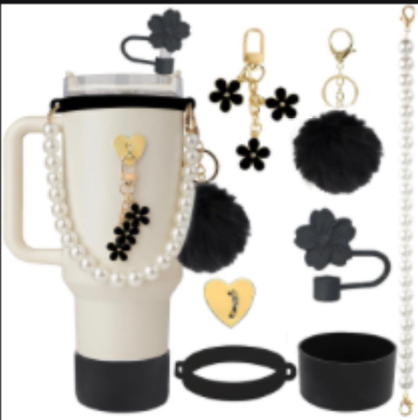 Tumbler Accessories (white pearls)