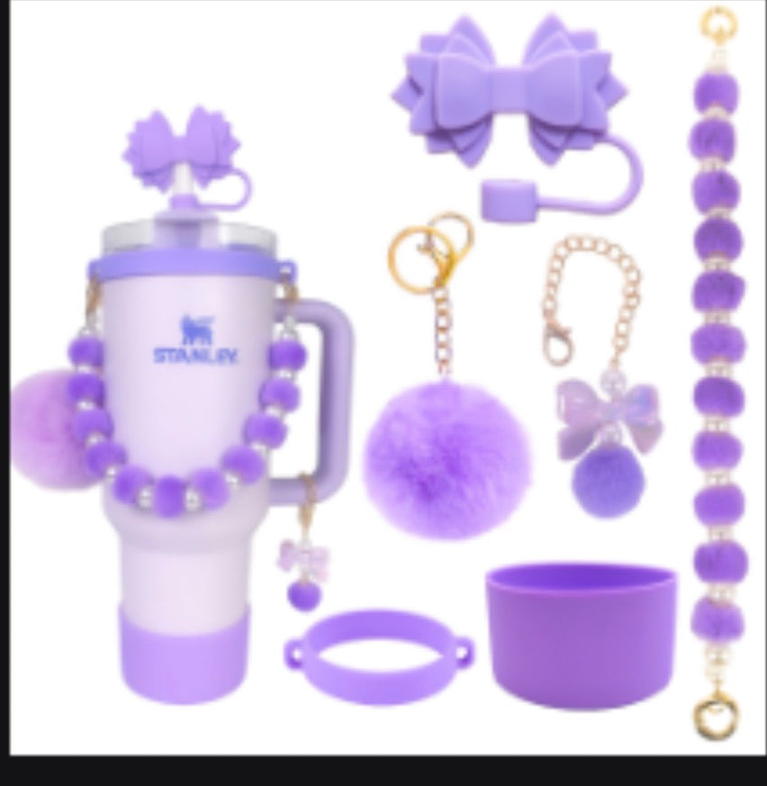 Tumbler Accessories (puff and pearls)