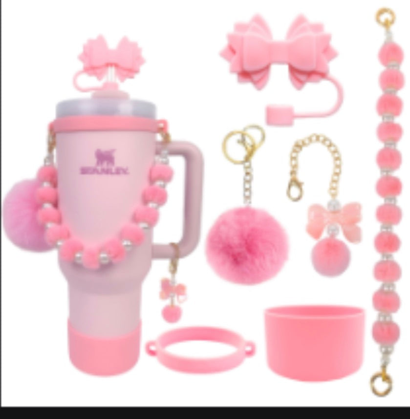 Tumbler Accessories (puff and pearls)