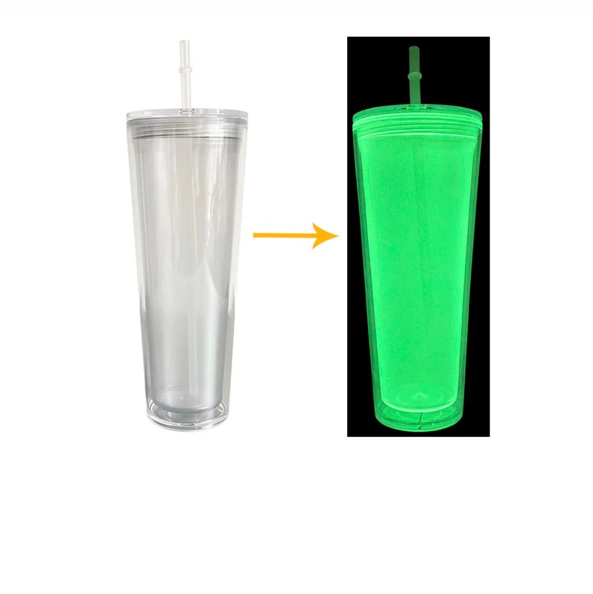 24 oz Glow in the Dark Tumbler (Glitter or Lava) ⭐️PRE-SALE⭐️