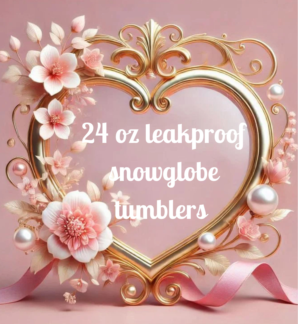 24 oz leakproof snowglobe tumblers