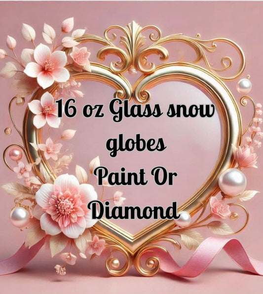 16oz  diamond filled tumbler or paint (GLASS)