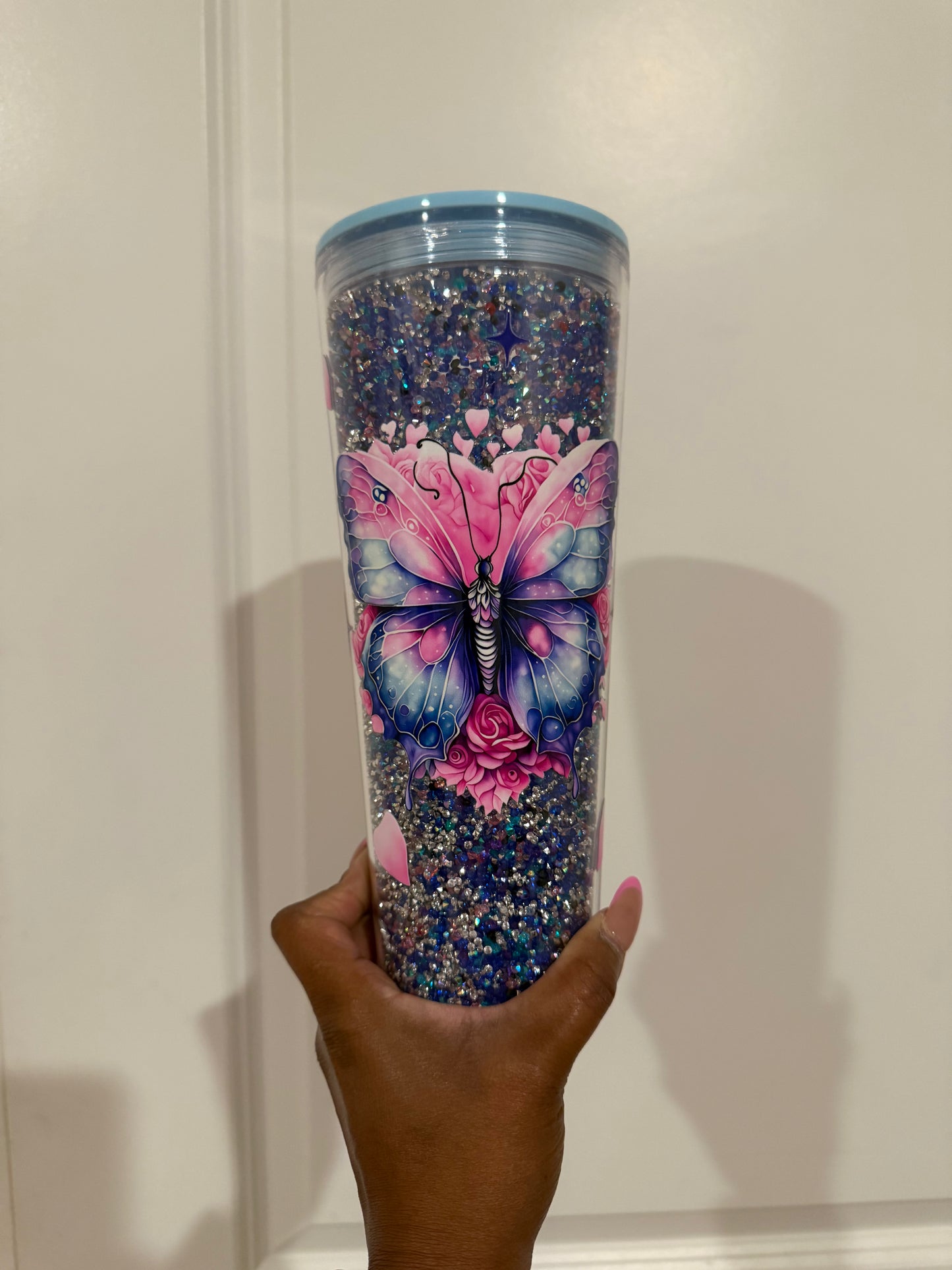 RTS 24 oz diamond snowglobe tumbler