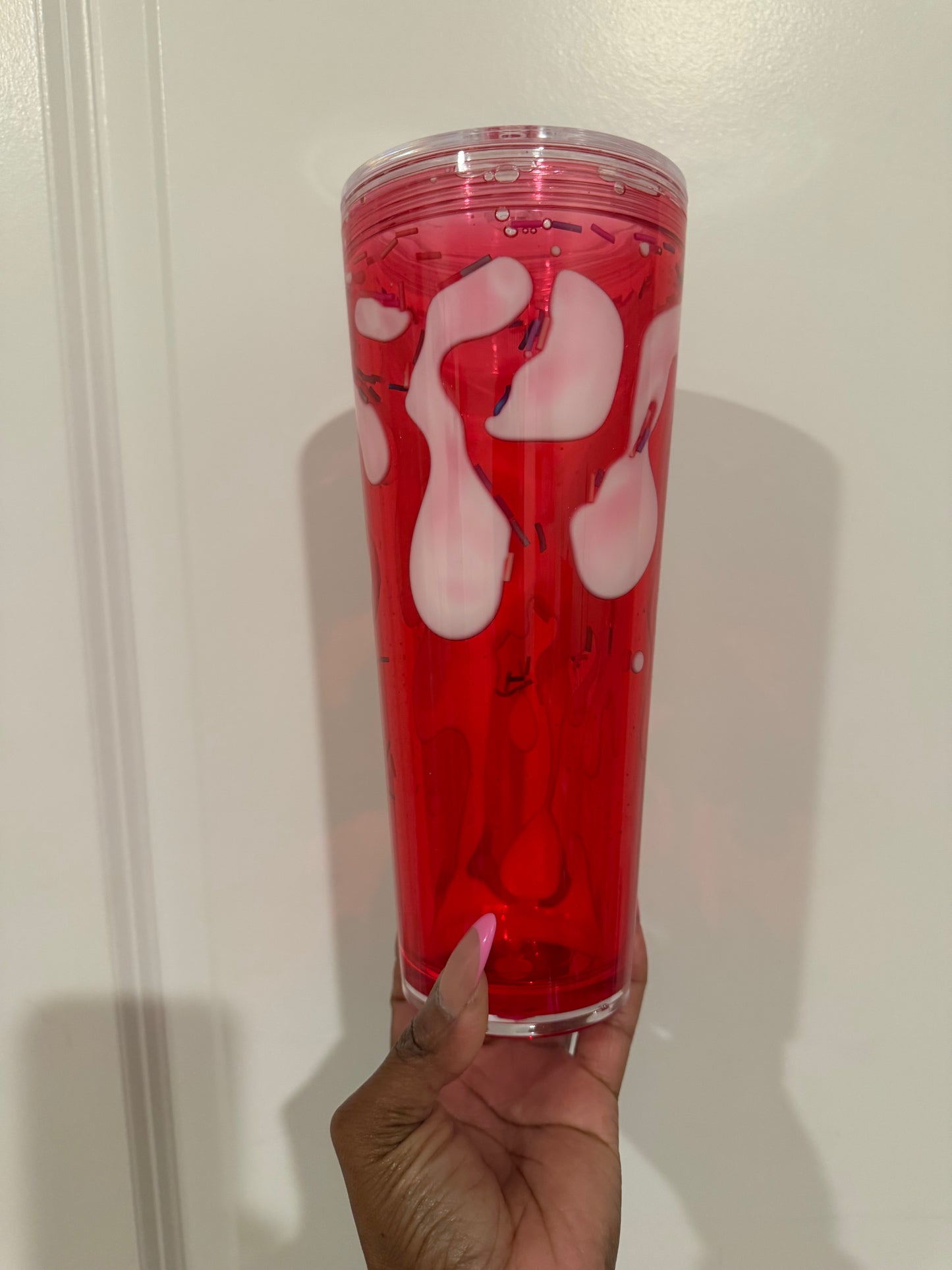 RTS 24 oz lava tumbler ( white and pink you choose wrap)