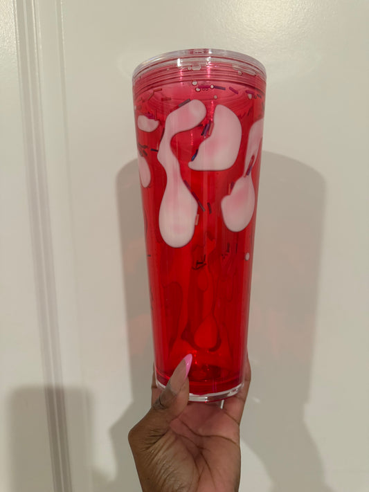 RTS 24 oz lava tumbler ( white and pink you choose wrap)