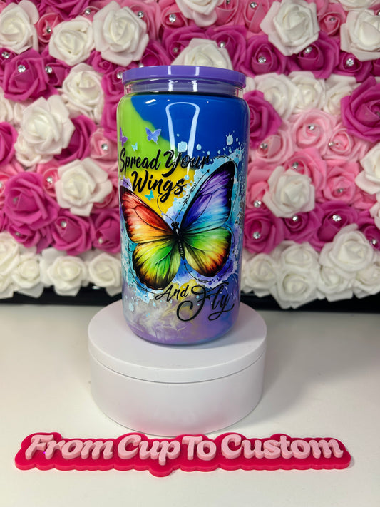 16 oz glass Libby cup (paint)