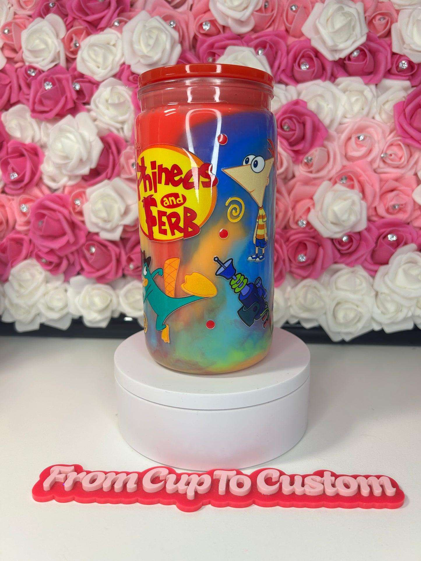 16 oz snow globe tumbler (paint cup)
