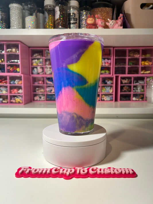 16 oz acrylic snow globe tumbler (paint)