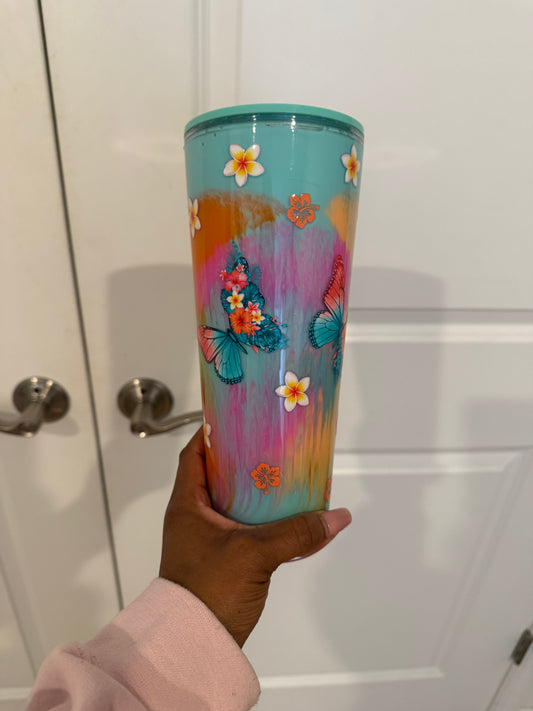 24 oz snowglobe tumbler (paint) RTS