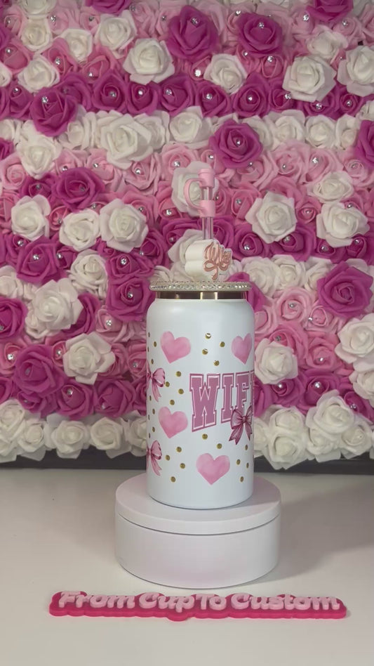 16 oz insulated tumbler with bling lid