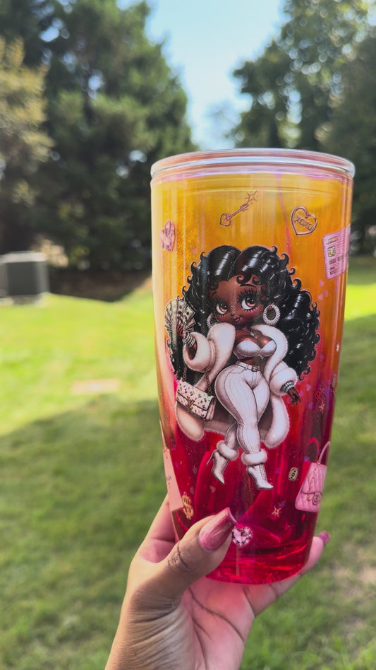 24 oz dual lava tumbler Pink and gold (spend that ish)